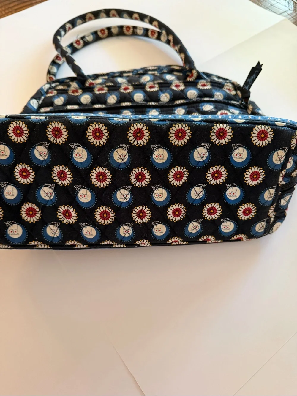 🦉Vera Bradley Night Owl Quilted Multi Compartment Satchel Handbag Retired